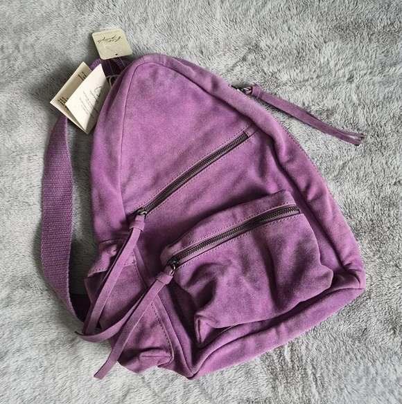 Free People Suede Sling Backpack - Picture 2 of 5